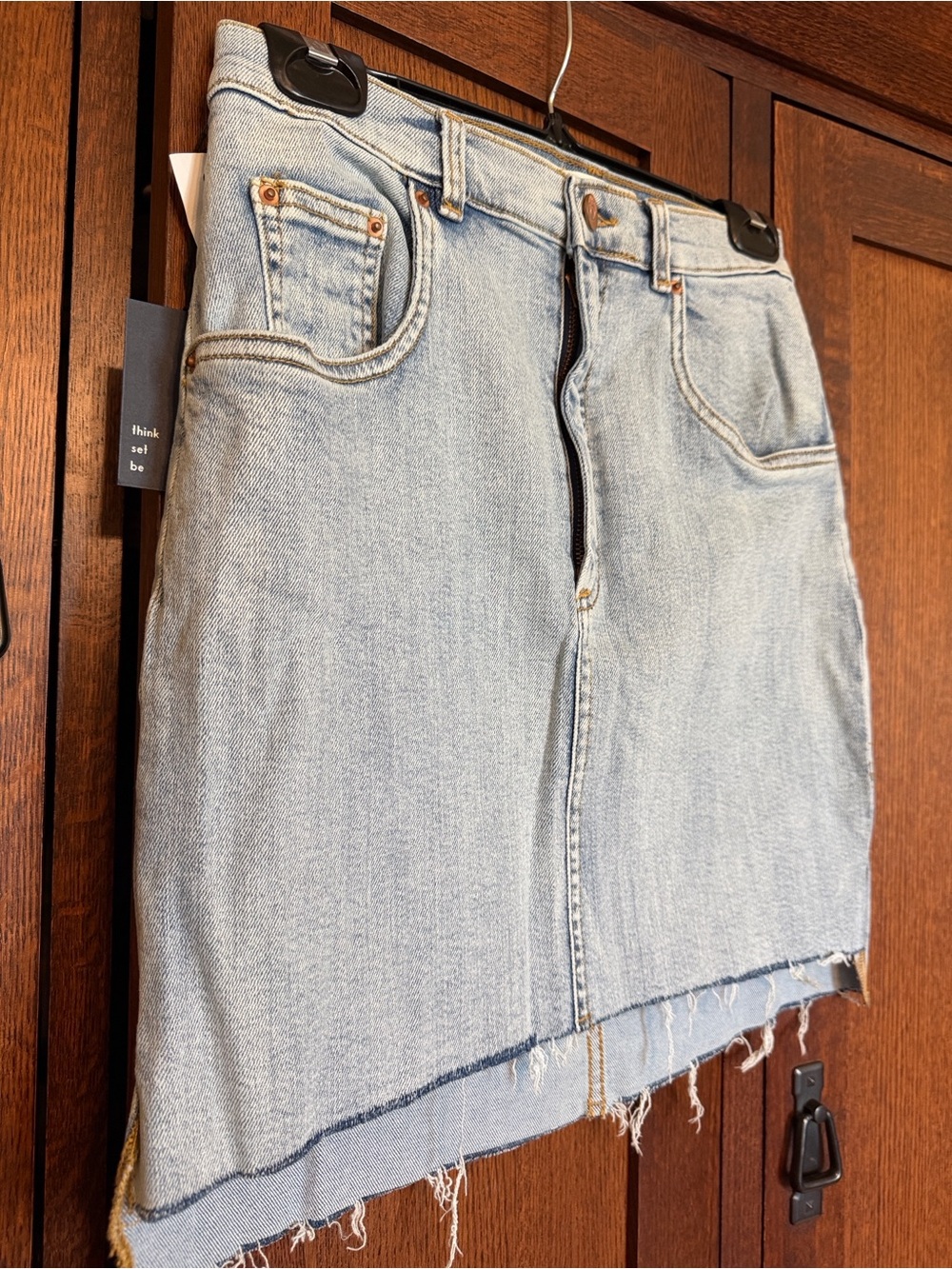 NWT Wilfred Free Tanit Denim Skirt in Light Vintage Blue - Picture 4 of 6